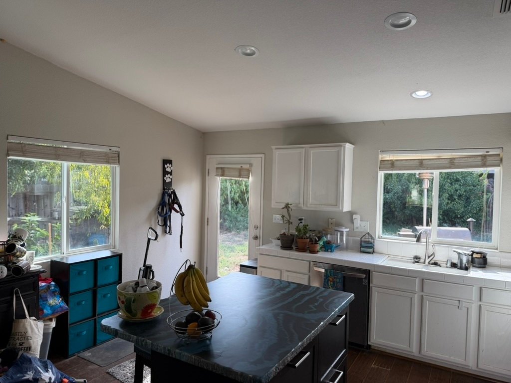 The same kitchen windows after cleaning at a home in Rancho Cordova, CA